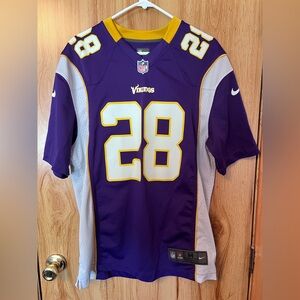 Nike Purple and Yellow Vikings Jersey